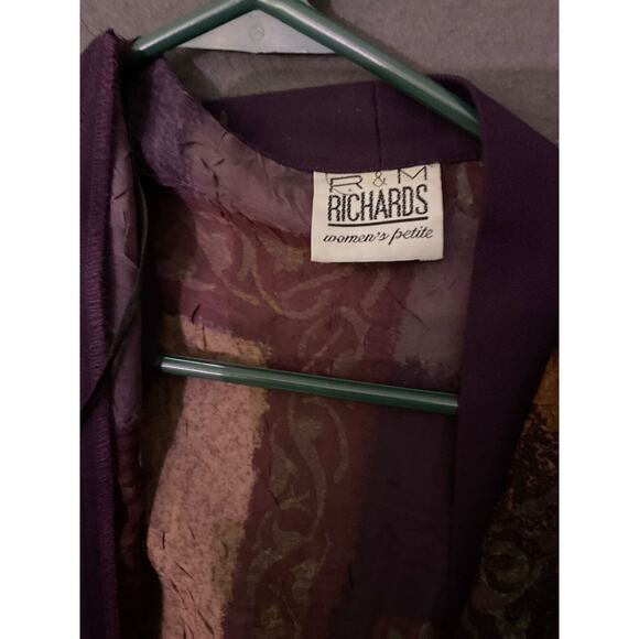 Vintage R&M Richards Petite Cardigan Shoulder Pads Open Front Est. Plus 14/16 - Picture 7 of 7